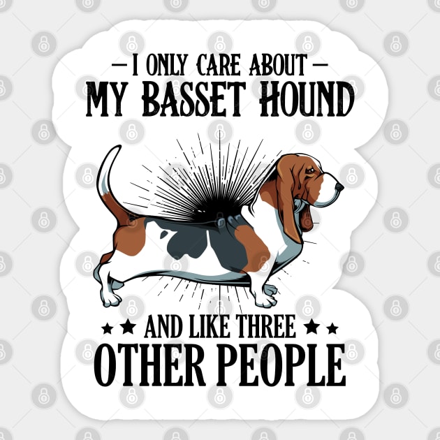 Basset Hound Sticker by Lumio Gifts